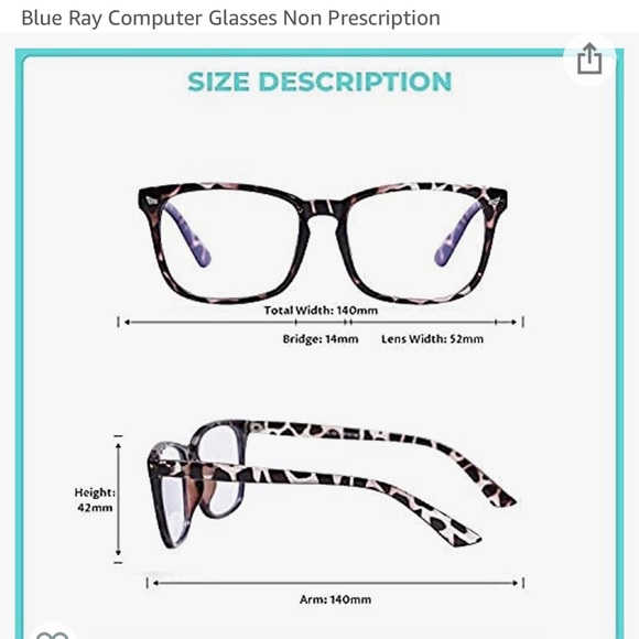 Blue light blocking stylish glasses NWT - Picture 8 of 13